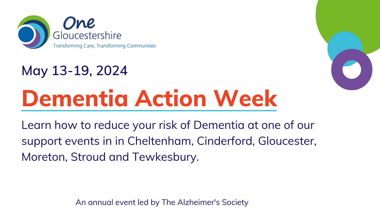 Dementia Action Week - May 13-19 > Glos Health & Care NHS Foundation Trust